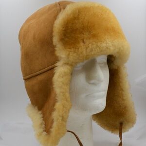 frr Ushanka Hat Size XXL Yukon Sheepskin Shearling Russian Trapper Aviator Mens
